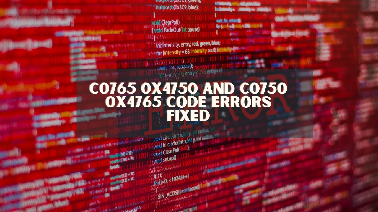 C0765 0x4750 and C0750 0x4765 code